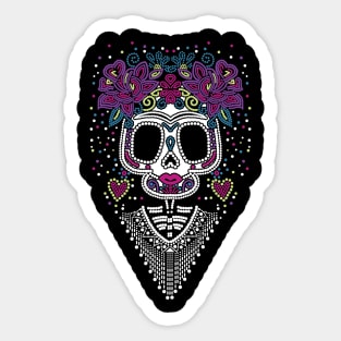 Mexican Sugar Skull Frida Sticker